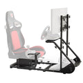 Enhanced and stable racing wheel cockpit, compatible with Fanatec, PXN, Thrustmaster, and Logitech adjustable driving simulators, excluding handbrake, pedals, and monitor -No self pick up
