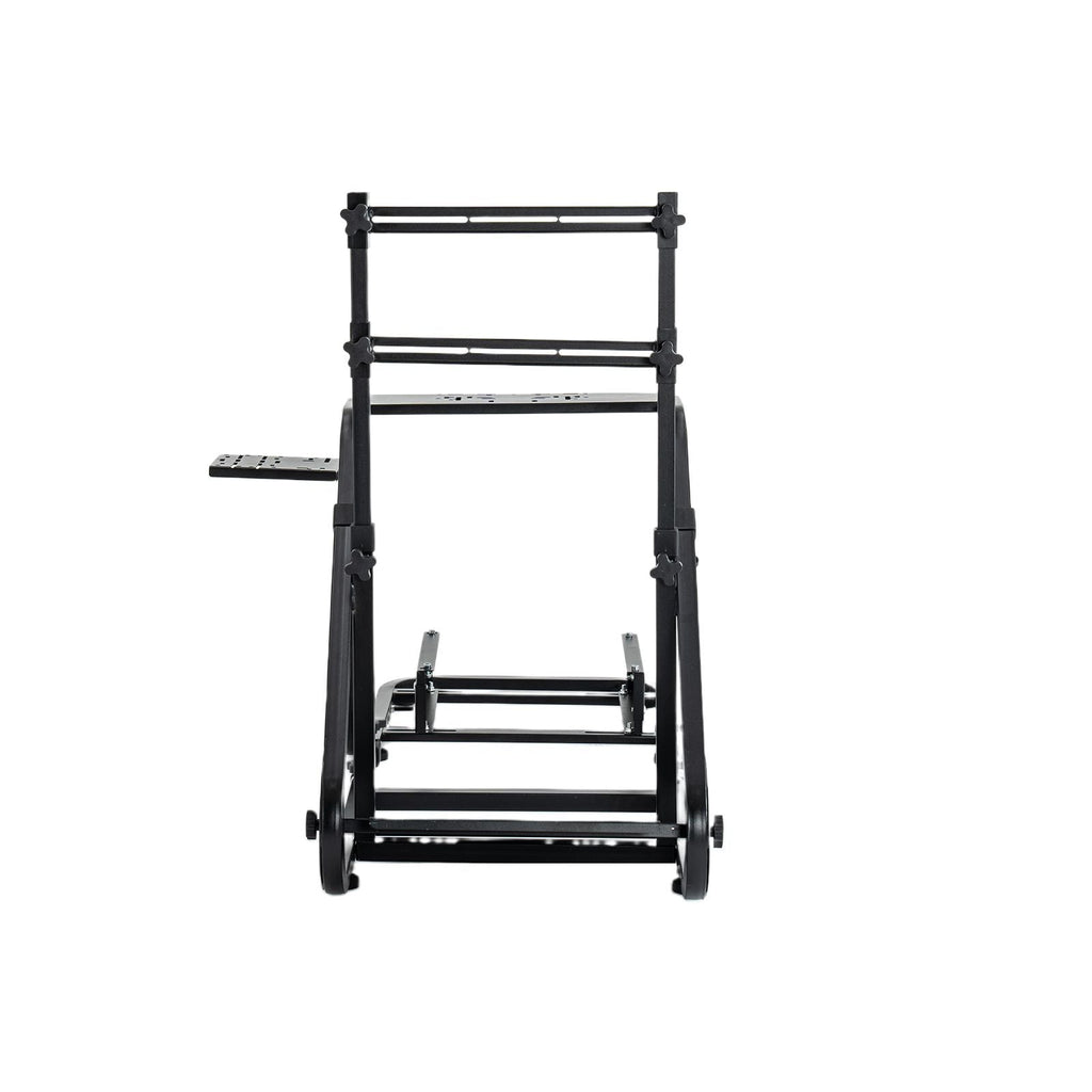 Enhanced and stable racing wheel cockpit, compatible with Fanatec, PXN, Thrustmaster, and Logitech adjustable driving simulators, excluding handbrake, pedals, and monitor -No self pick up