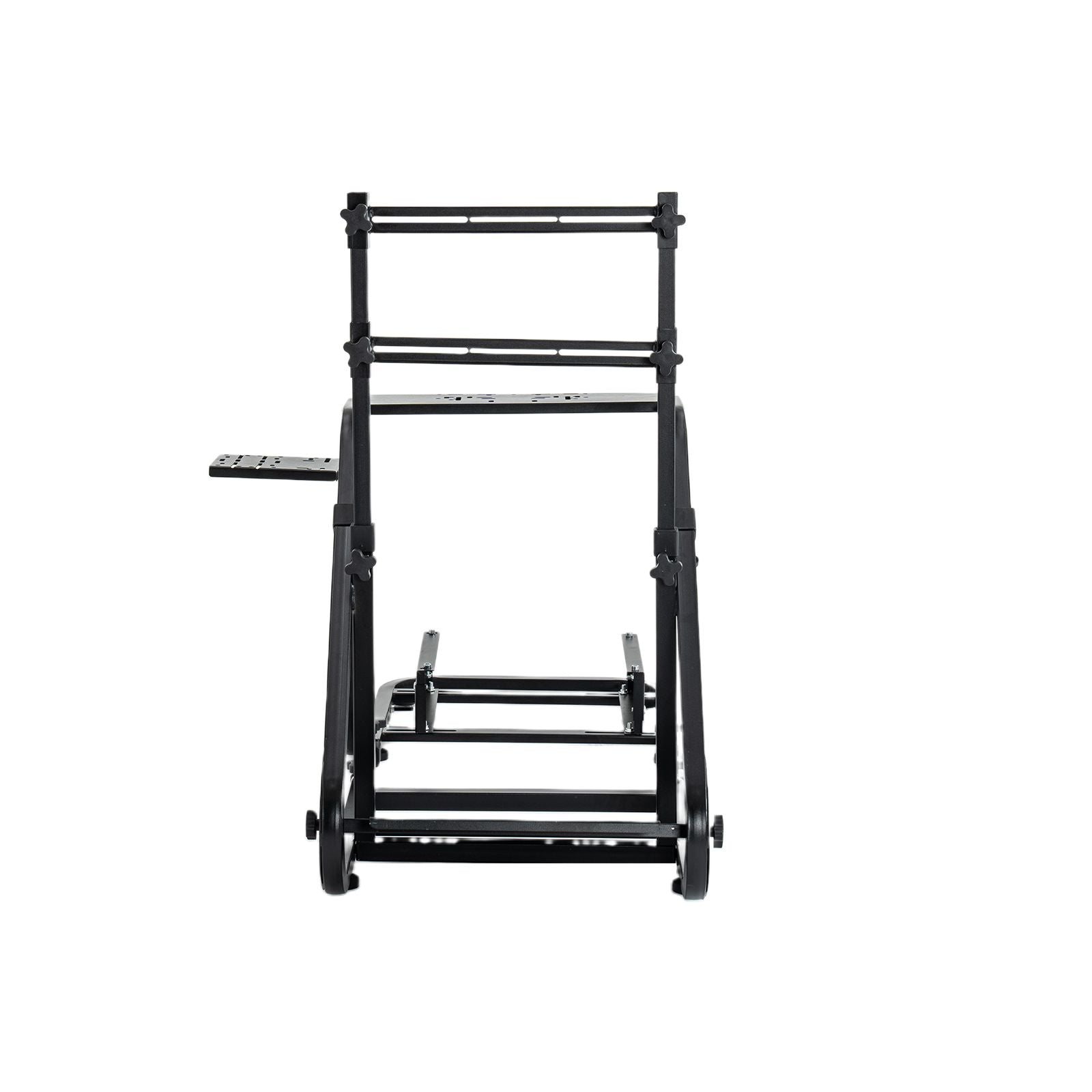 Enhanced and stable racing wheel cockpit, compatible with Fanatec, PXN, Thrustmaster, and Logitech adjustable driving simulators, excluding handbrake, pedals, and monitor -No self pick up