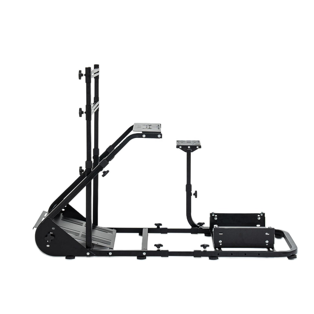 Enhanced and stable racing wheel cockpit, compatible with Fanatec, PXN, Thrustmaster, and Logitech adjustable driving simulators, excluding handbrake, pedals, and monitor -No self pick up