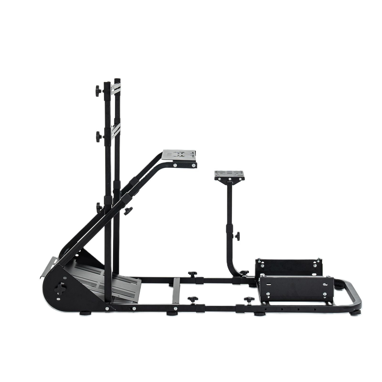 Enhanced and stable racing wheel cockpit, compatible with Fanatec, PXN, Thrustmaster, and Logitech adjustable driving simulators, excluding handbrake, pedals, and monitor -No self pick up