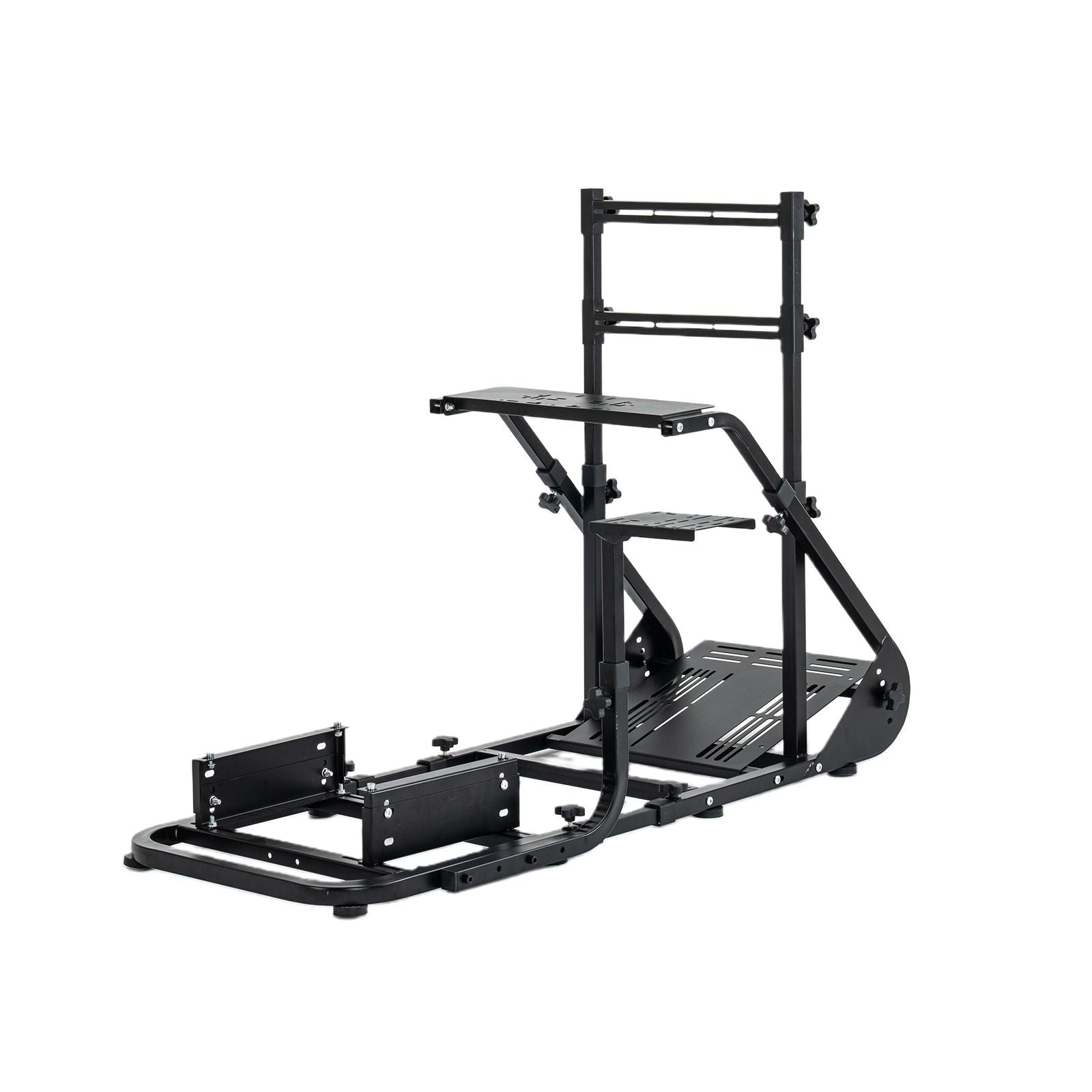 Enhanced and stable racing wheel cockpit, compatible with Fanatec, PXN, Thrustmaster, and Logitech adjustable driving simulators, excluding handbrake, pedals, and monitor -No self pick up