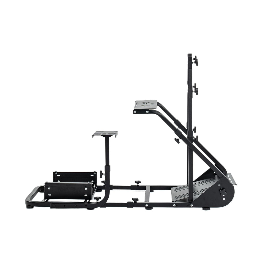 Enhanced and stable racing wheel cockpit, compatible with Fanatec, PXN, Thrustmaster, and Logitech adjustable driving simulators, excluding handbrake, pedals, and monitor -No self pick up